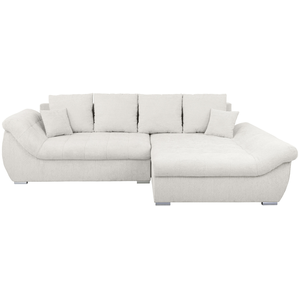Canapé d'angle blanc convertible 4 pl EDEN pas cher