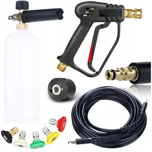 ROSFIX Raccord Kit Pistolet + Tuyau 10 M + Mousseur De   200 Bar, 5000 Psi