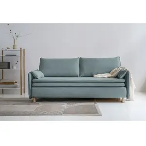 Miuform - Canapé 3 Places Convertible Simon Bleu- 207x90x85 cm OS pas cher
