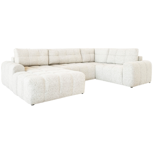 Lulu canapé module d'angle 8pl convertible, droit, beige Lulu