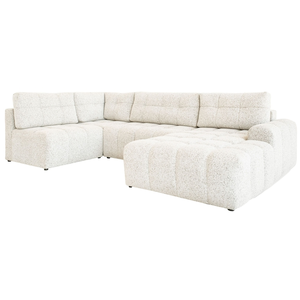 Lulu canapé module d'angle 8pl convertible, gauche, beige Lulu