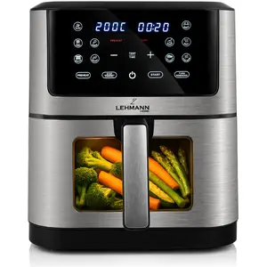 Lehmann XXL Friteuse à air chaud 8L avec hublot, 1800 W Airfryer avec ... pas cher