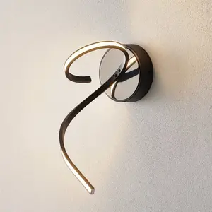 Domiluce Applique LED Lungo au design moderne, noire pas cher