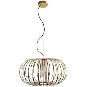 Domiluce Suspension Globe, Ø 51 cm, couleur or, à 1 lampe, E27