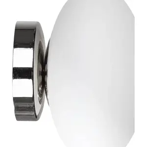 Domiluce Plafonnier Ufo, chrome/blanc, Ø 18 cm, verre, G9Vendu parluminaire