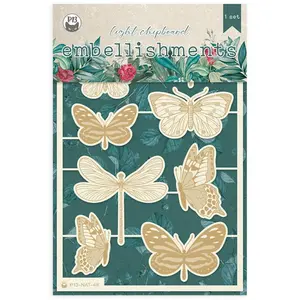 P13 Naturalist Chipboard aggloméré papillons 8 pcs pas cher
