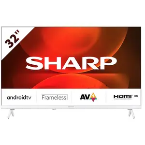 Sharp 32 HD Ready Android TV 81,3 cm (32 ) Smart TV Wifi Blanc - Neuf pas cher