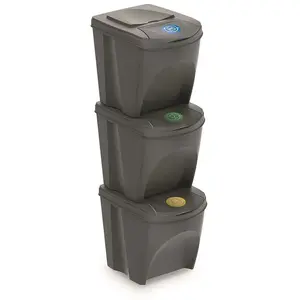 Comparateur de prix : Prosperplast Conteneurs Mixtes Tri sélectif avec 3x25L compartiments gris