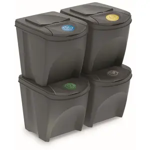 Comparateur de prix : Prosperplast Conteneurs Mixtes Tri sélectif avec 4x25L compartiments gris