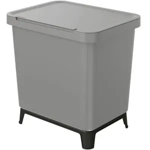 Comparateur de prix : Poubelle SYSTEMA avec bacs de recyclage - gris lisse - 2x10l