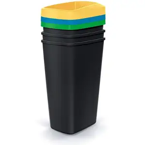 KEDEN Lot de 3 cubes de recyclage rectangulaire 45L chacun Compacta Q 39x29x73 cmVendu paramazon