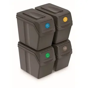 Comparateur de prix : Prosperplast Conteneurs Mixtes Tri sélectif avec 4x20L compartiments gris