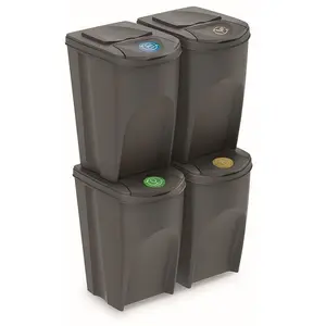 Comparateur de prix : Prosperplast Poubelles De Recyclage Empilables Sortibox 140l 4 Unités