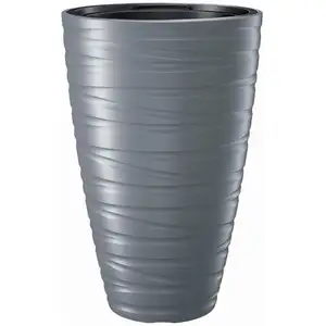 Prosperplast Jardinière haute Maze avec réservoir 43L en plastique gris pierre 37,5 (l) x 37,5 (l) x 57,9 (h) cmVendu paramazon