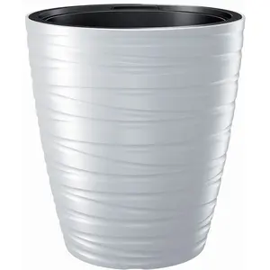 Prosperplast Maze pot en plastique blanc avec réservoir 68L Maze 47,5 (l) x 47,5 (l) x 52,3 (h) cm pas cher