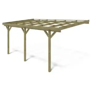 Comparateur de prix : Carport, abri de voiture 3x5,24 m - 15 m2 - adossé - CAR7-2 - ALTANKA