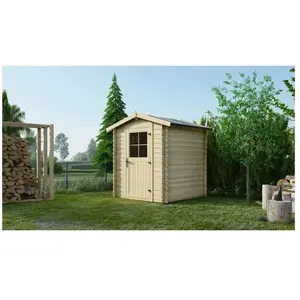 Abri de jardin bois - ALTANKA - DOM593 - Porte simple - Couleur nature... pas cher