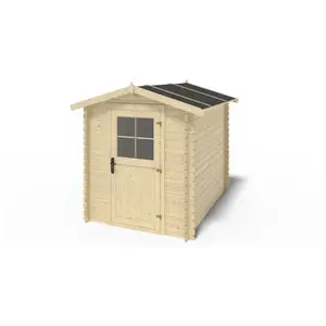 ALTANKA Abri de jardin en bois 4,75 m² - couleur naturel - porte simple - Ép. ... pas cher