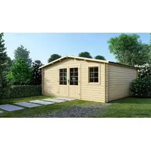 Abri jardin bois - 27.10 m² - 5.28 x 5.13 x 2.67 m - 28 mm