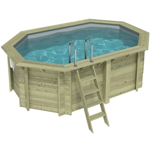 ALTANKA Piscine Nemo 4.3 X 3 - H.1.31 M, Gris Clair, Fixations À Sceller pas cher