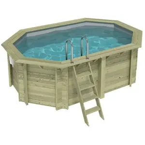 ALTANKA Piscine Nemo 4.3 X 3 - H.1.31 M, Gris Clair, Cadre En Métal - ... pas cher