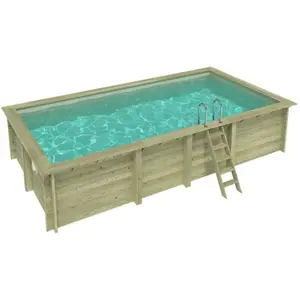 ALTANKA Piscine Aqua 7 X 3.75 - H.1.45 M, Sable, Fixations À Sceller pas cher