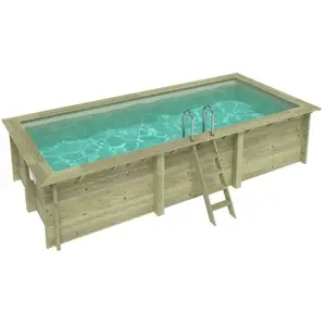 ALTANKA Piscine Aqua 6.1 X 2.85 - H.1.31 M, Sable, Fixations À Visser pas cher