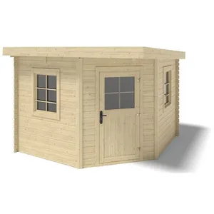 ALTANKA Abri de jardin en bois - 8m2 - 3x3m - Ep. 28mm - Couleur: naturel - AL... pas cher