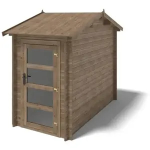 ALTANKA Abri de jardin en bois - 4,50m2 - 1,50x3m - traité - ep. 28mm - couleu... pas cher