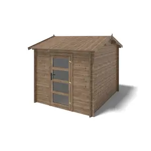ALTANKA Abri de jardin en bois - 7,50m2 - 2,50x3m - traité - ep. 28mm ... pas cher