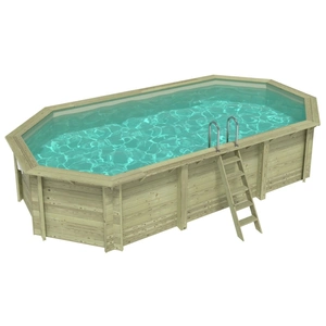 ALTANKA Piscine Nemo 7.3 X 3.97 - H.1.45 M, Sable, Fixations À Visser pas cher