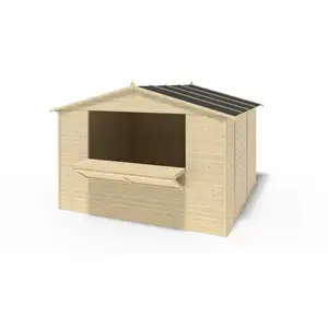 ALTANKA Abri de jardin en bois 9,42 m2 - 3,11x3,03 m - Couleur: naturel - ALTA... pas cher