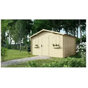 Abri jardin bois - 13.65 m² - 4.21 x 3.23 x 2.51 m - 28 mm 0,854 x 1,...