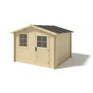 ALTANKA Abri de jardin 7,5 m² - couleur naturel - porte simple - fenêtre - Ép.... pas cher