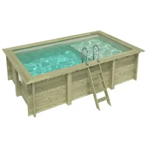 ALTANKA Piscine Aqua 4.65 X 2.85 H.1.24 M Avec Plage, Sable, Fixatio... pas cher