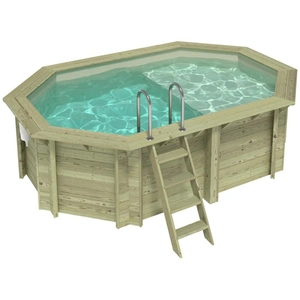 ALTANKA Piscine Nemo 4.3 X 3   H.1.18 M Avec Plage, Sable, Cadre En Mé... pas cher