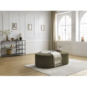 Pouf pour canapé modulable ROUSSEAU tissu texturé Vert   BOBOCHIC TUVendu parbobochic-paris