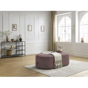 Pouf pour canapé modulable ROUSSEAU tissu chiné Rose   BOBOCHIC TUVendu parbobochic-paris