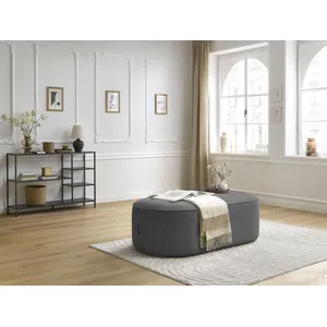 Pouf pour canapé modulable ROUSSEAU velours côtelé gris foncé   BOBOCHICVendu parbobochic-paris