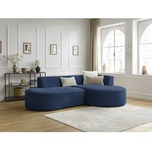 Canapé d'angle fixe ROUSSEAU tissu texturé Bobochic pas cher