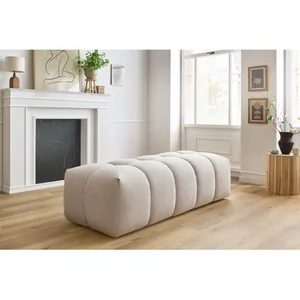Accueil Séjour Pouf Bobochic Pouf mont-blanc tissu Beige pas cher