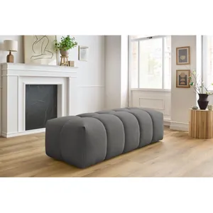 Accueil Séjour Pouf Bobochic Pouf mont-blanc tissu Gris foncé pas cher