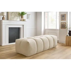 Bobochic - Fauteuil & pouf Pouf mont-blanc velours Beige