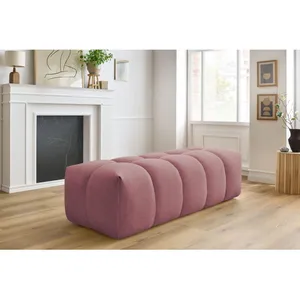 Accueil Séjour Pouf Bobochic Pouf mont-blanc velours Rose pas cher