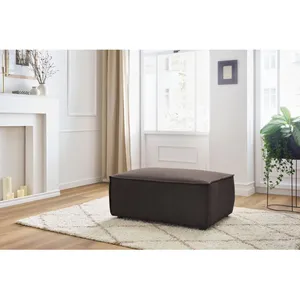 Accueil Séjour Pouf Bobochic Pouf compact nihad velours côtelé Marron
