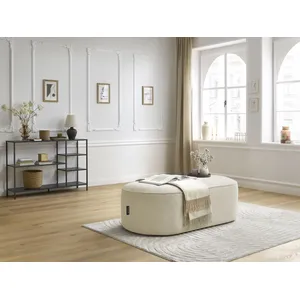 Pouf pour canapé modulable ROUSSEAU velours côtelé Beige   BOBOCHIC TUVendu parbobochic-paris