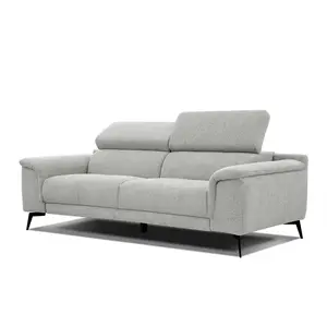 Courtois Laville Canapé droit 3 places XXL tissu beige clair - FIERO pas cher