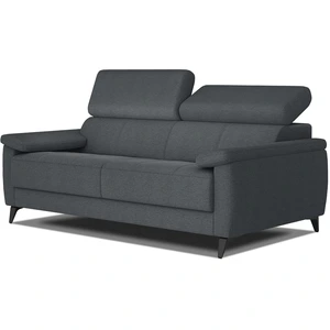 COURTOIS LAVILLE Canapé droit 3 places XXL tissu graphite - Taunus pas cher