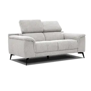 COURTOIS LAVILLE Canape droit 2 places tissu beige clair - Fiero pas cher