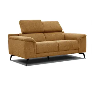 COURTOIS LAVILLE Canape droit 2 places tissu orange - Fiero pas cher